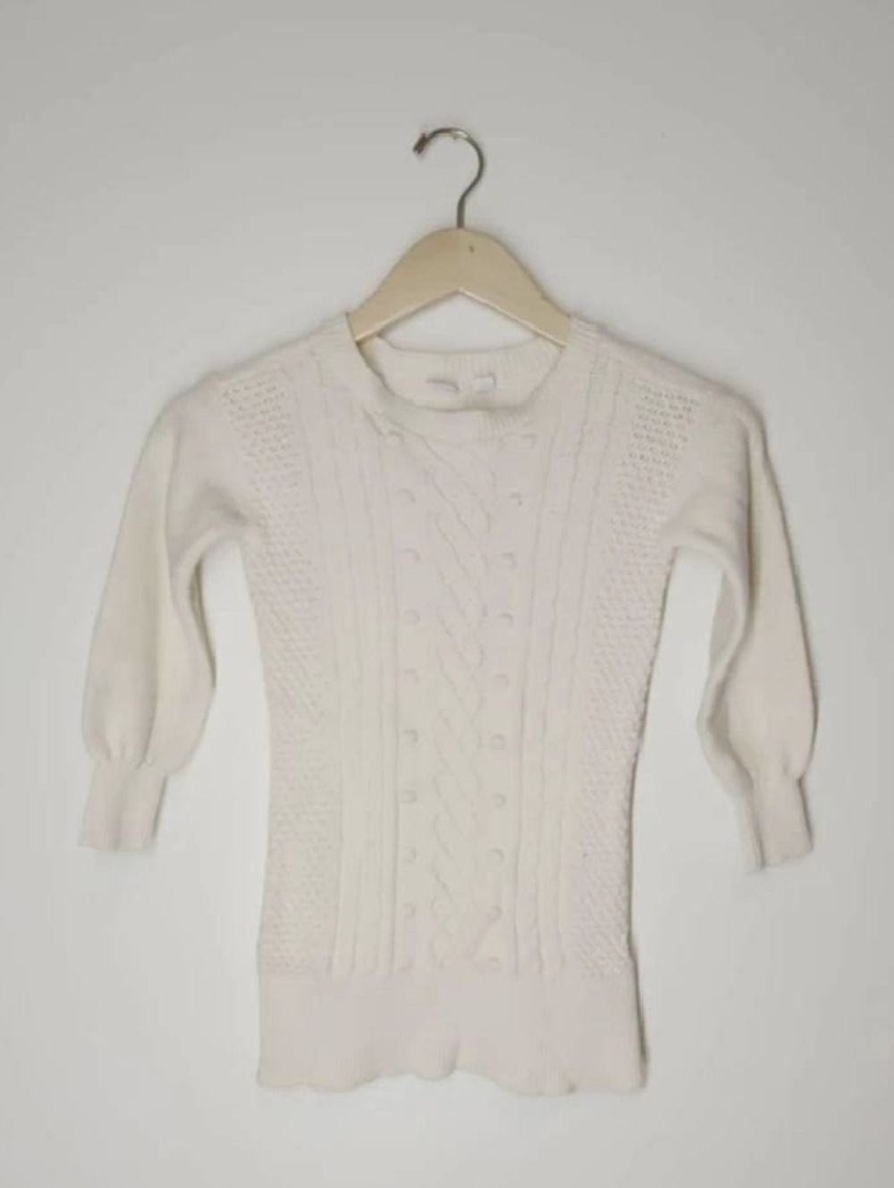 Classic Cream Cable-Knit Women's Sweater